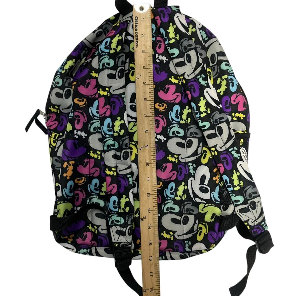 Disney Parks Mickey Mouse Faces Neon Pop Art Nylon Backpack - Picture 6 of 7